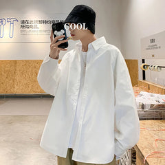 soild style shirt men's long sleeve no iron solid color shirt coat spring Korean fashion casual inch shirt shirts for men 2023