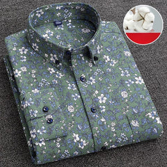 New in shirt plus size 7XL100%cotton fashion long-sleeve shirts for men casual print striped tops elegants single pocket clothes